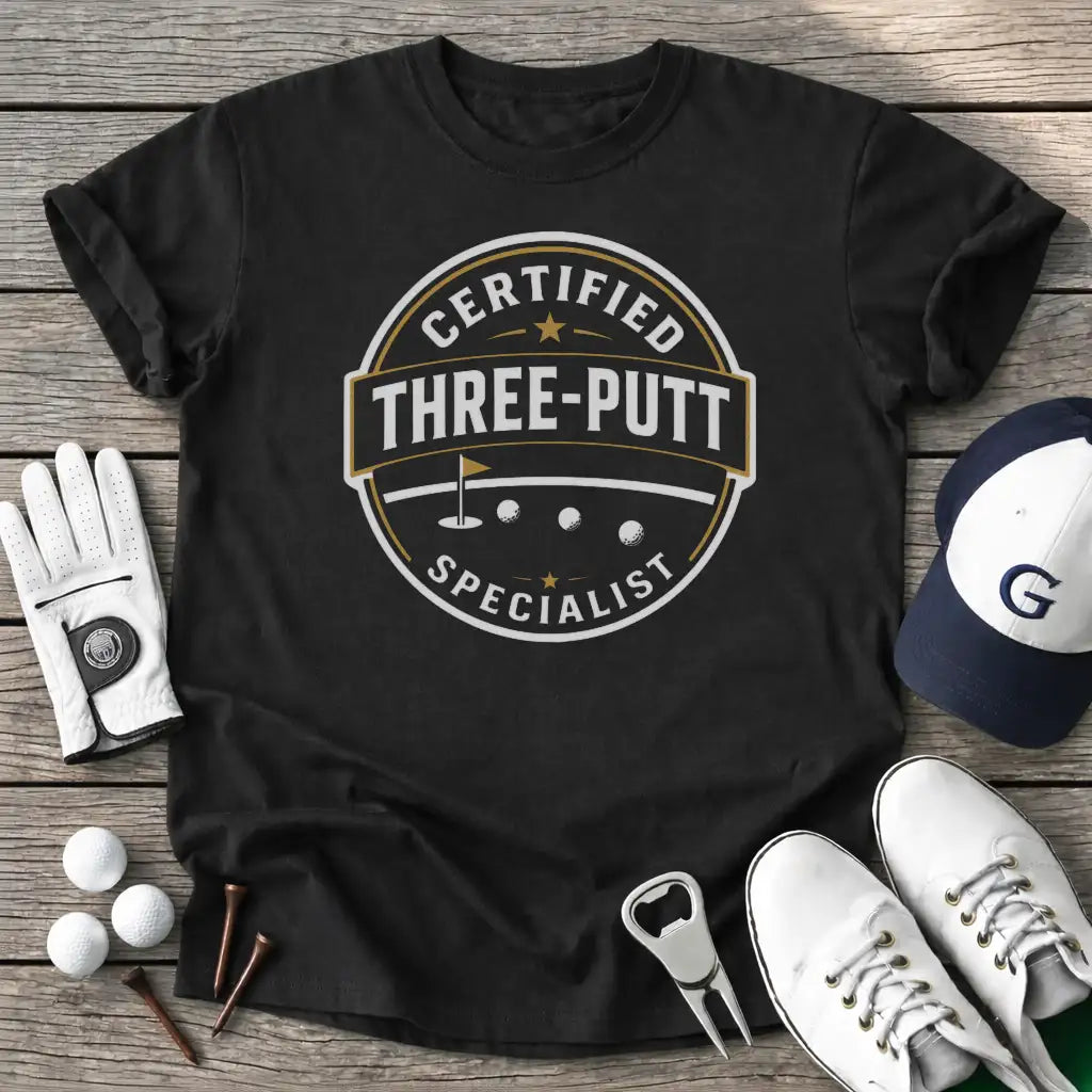 Certified Threeputt T-Shirt in Black