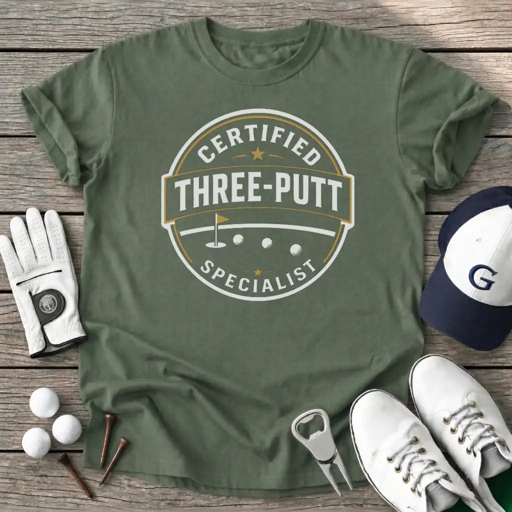 Certified Threeputt T-Shirt in Military Green