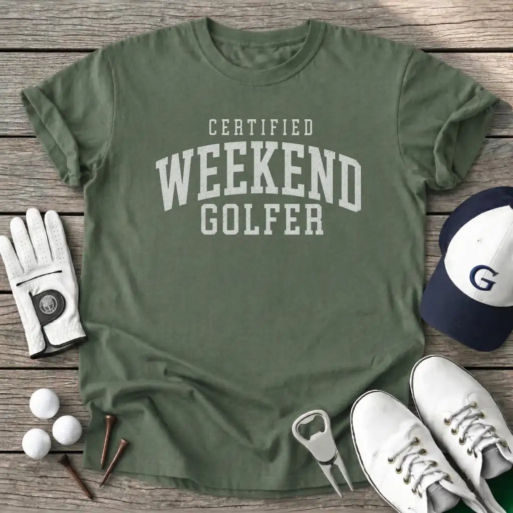 Golfer Certified T-Shirt in Military Green