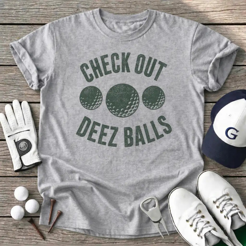 Check Out Deez Balls T-Shirt in Sport Grey