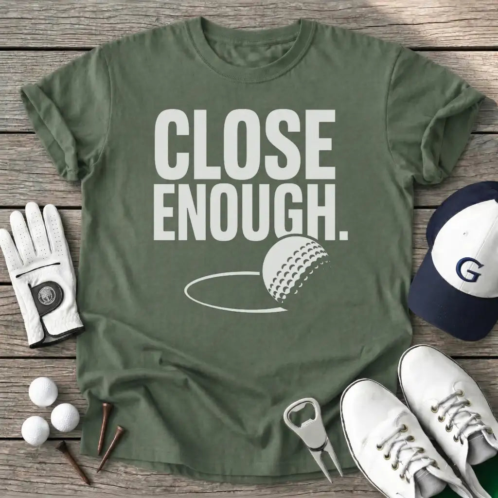 Close Enough T-Shirt in Military Green
