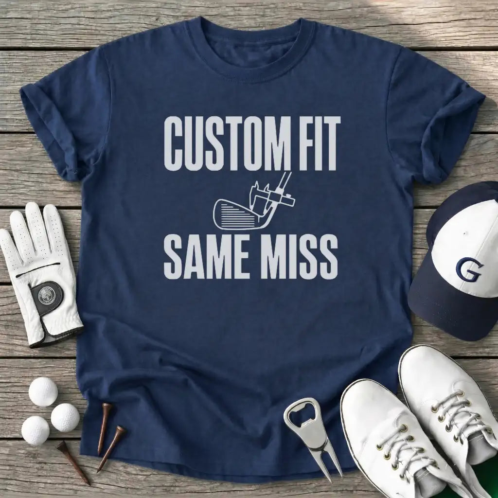 Custom Fit Same Miss T-Shirt in Navy