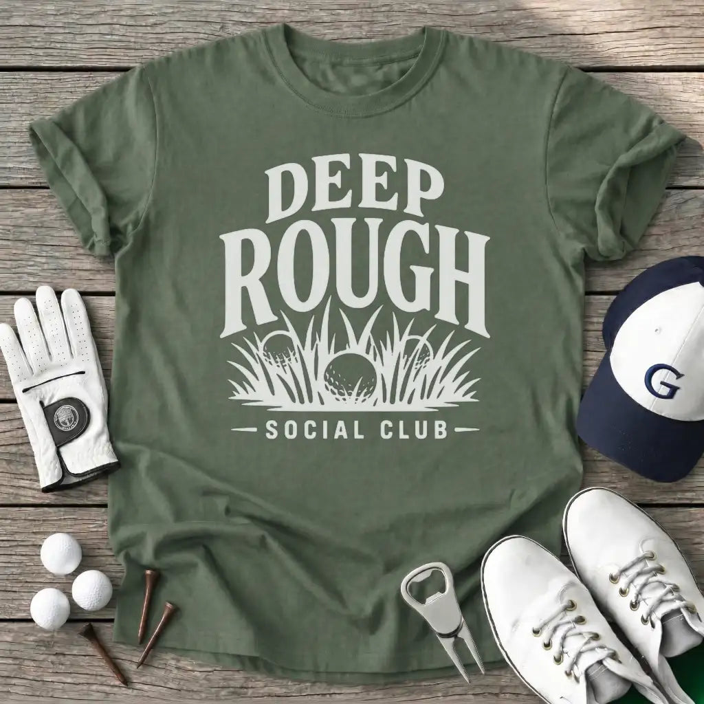 Deep Rough Social T-Shirt in Military Green
