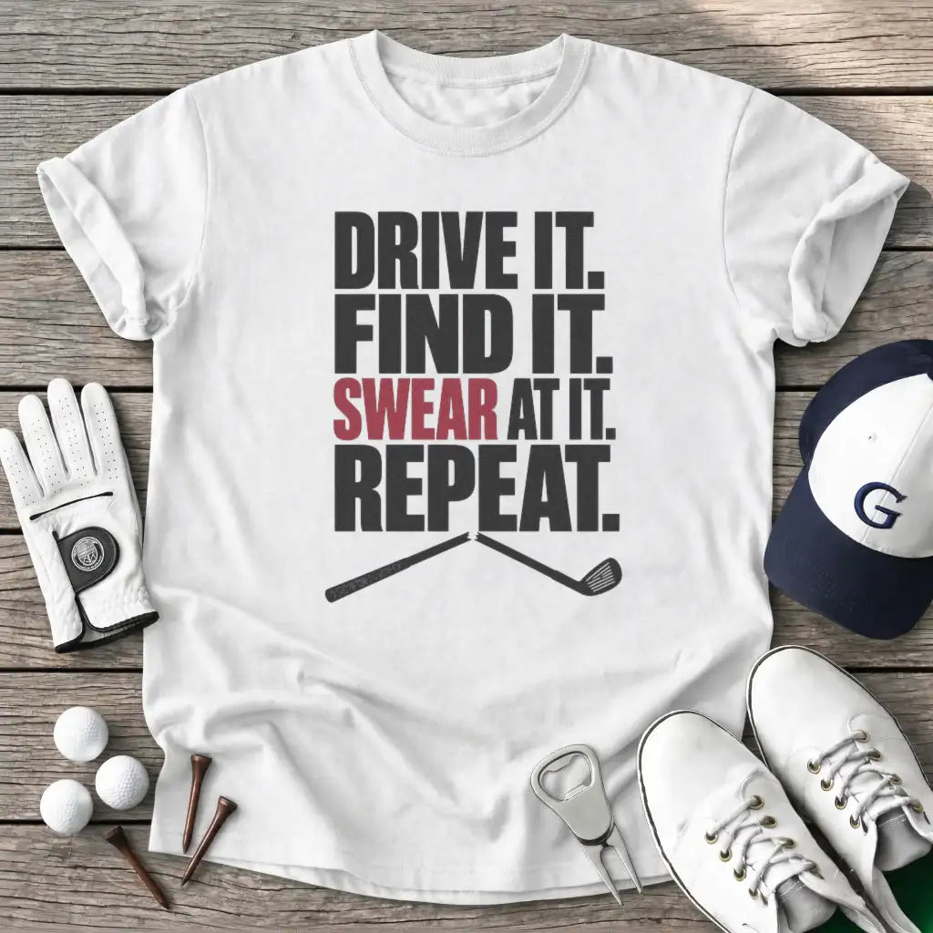 Drive Find Swear T-Shirt in White