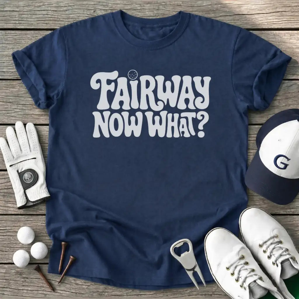 Fairway Now What T-Shirt in Navy