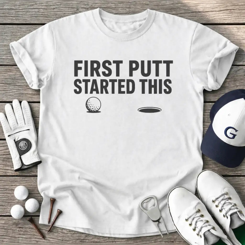 First Putt Started T-Shirt in White