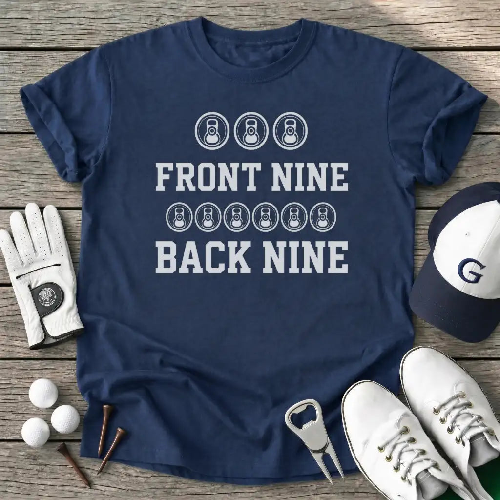 Front Nine Back Nine T-Shirt in Navy