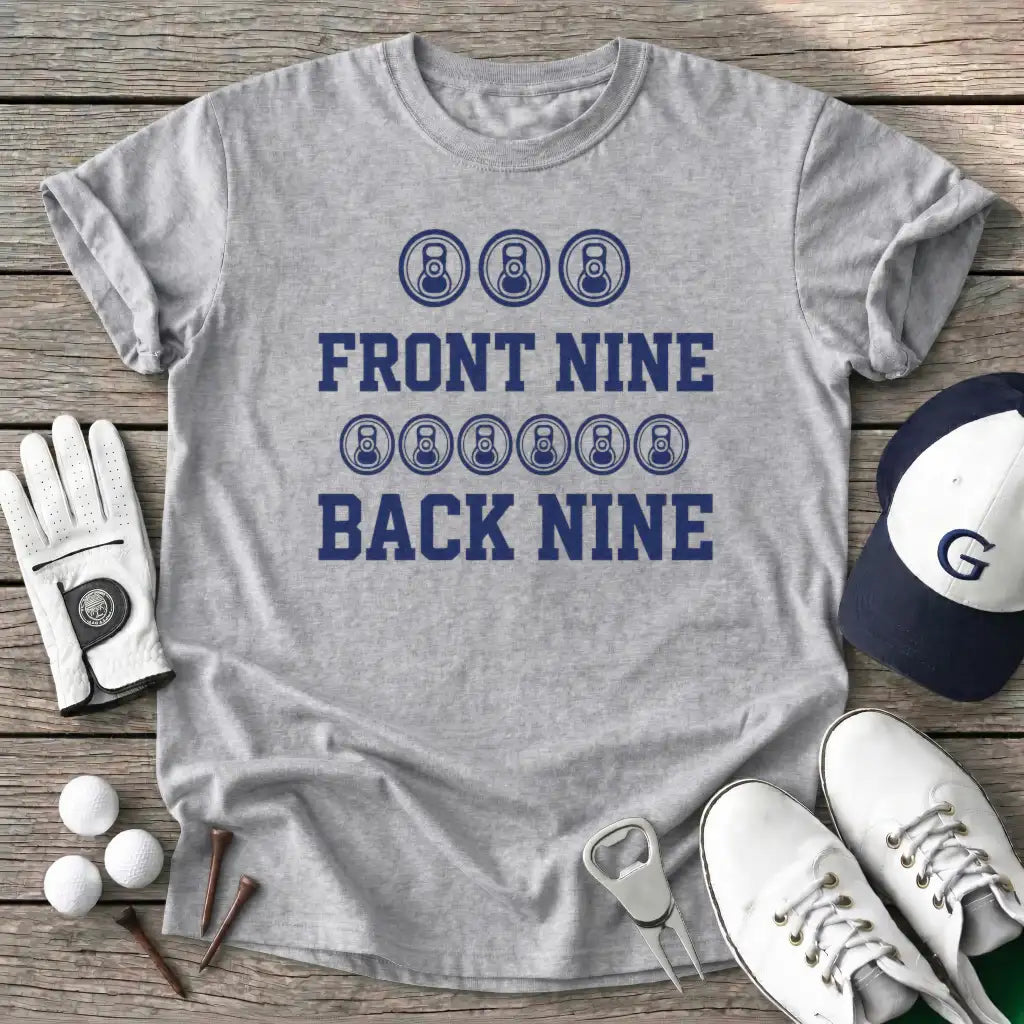 Front Nine Back Nine T-Shirt in Sport Grey
