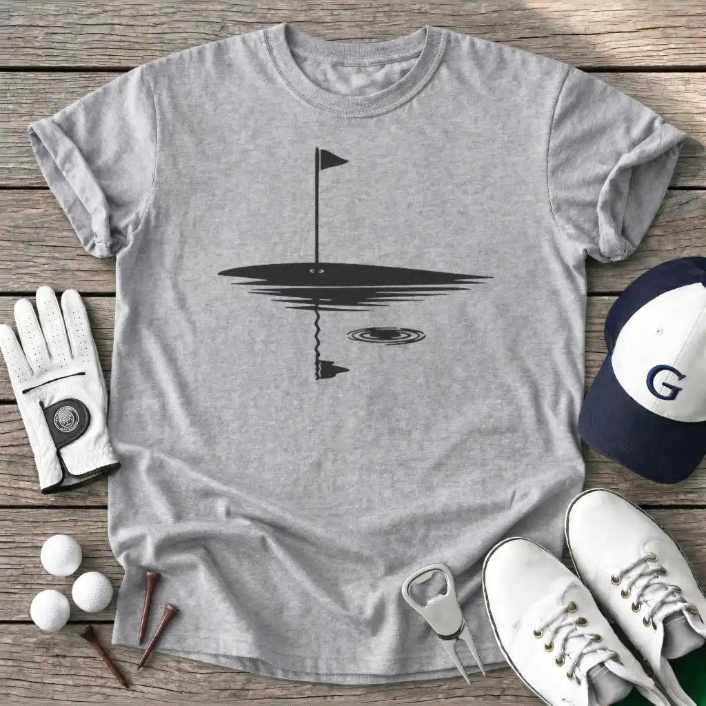 Golf Flag Water T-Shirt in Sport Grey