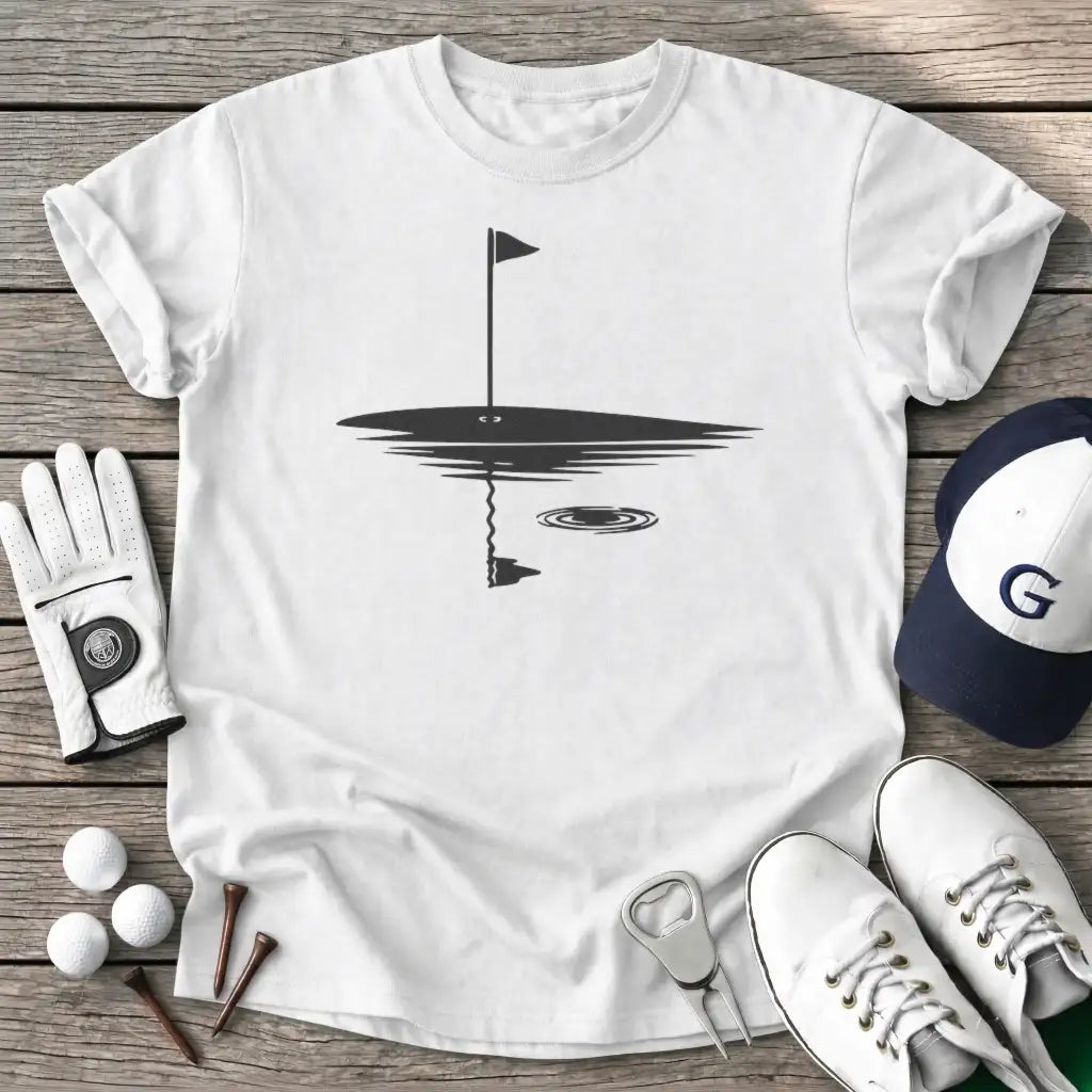 Golf Flag Water T-Shirt in White