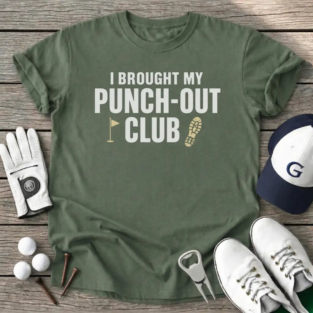 Brought Punchout T-Shirt in Military Green