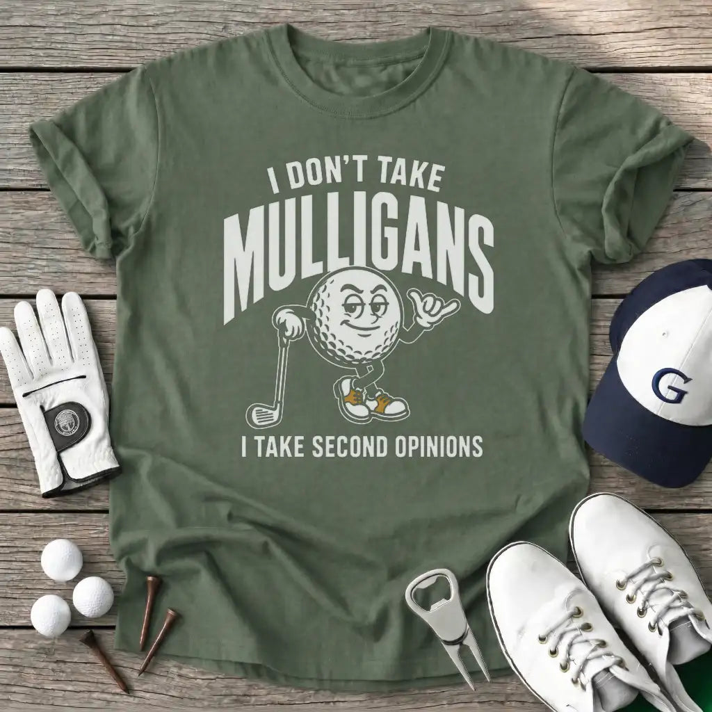 Dont Take Mulligans T-Shirt in Military Green