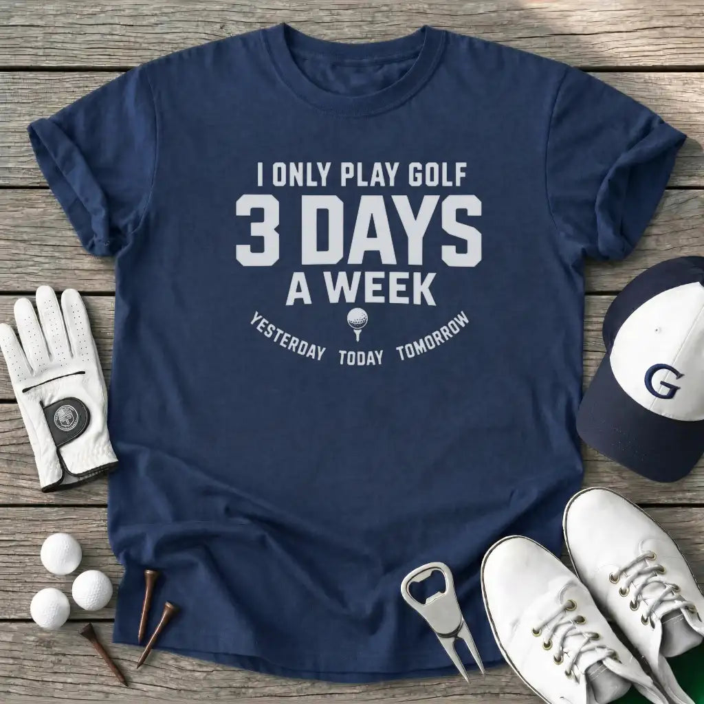 Only Play Golf Days T-Shirt in Navy