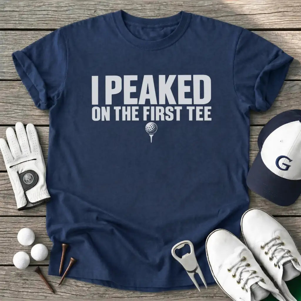 Peaked The First Tee T-Shirt in Navy
