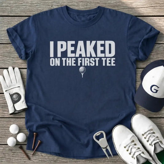 Peaked The First Tee T-Shirt in Navy