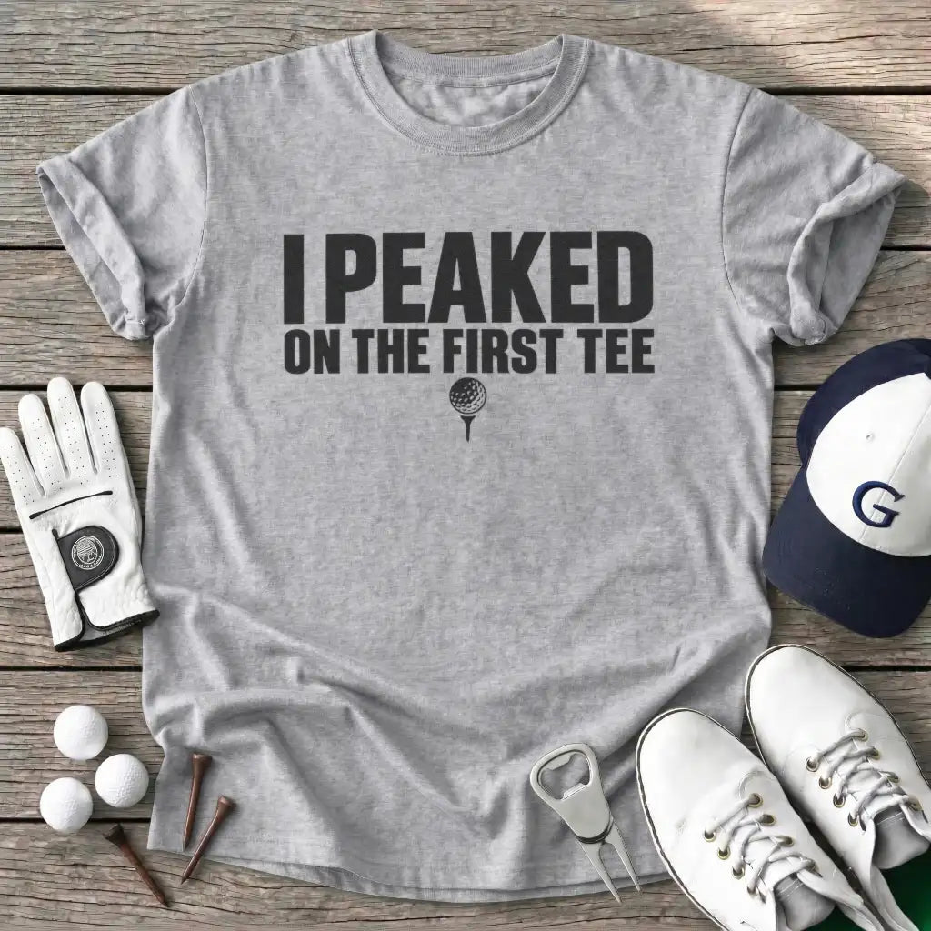 Peaked The First Tee T-Shirt in Sport Grey