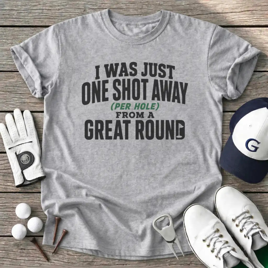 Was Just One Shot T-Shirt in Sport Grey