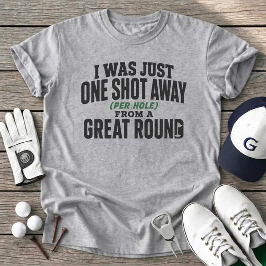 Was Just One Shot T-Shirt in Sport Grey