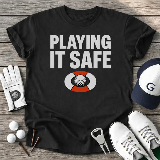 Playing Safe T-Shirt in Black