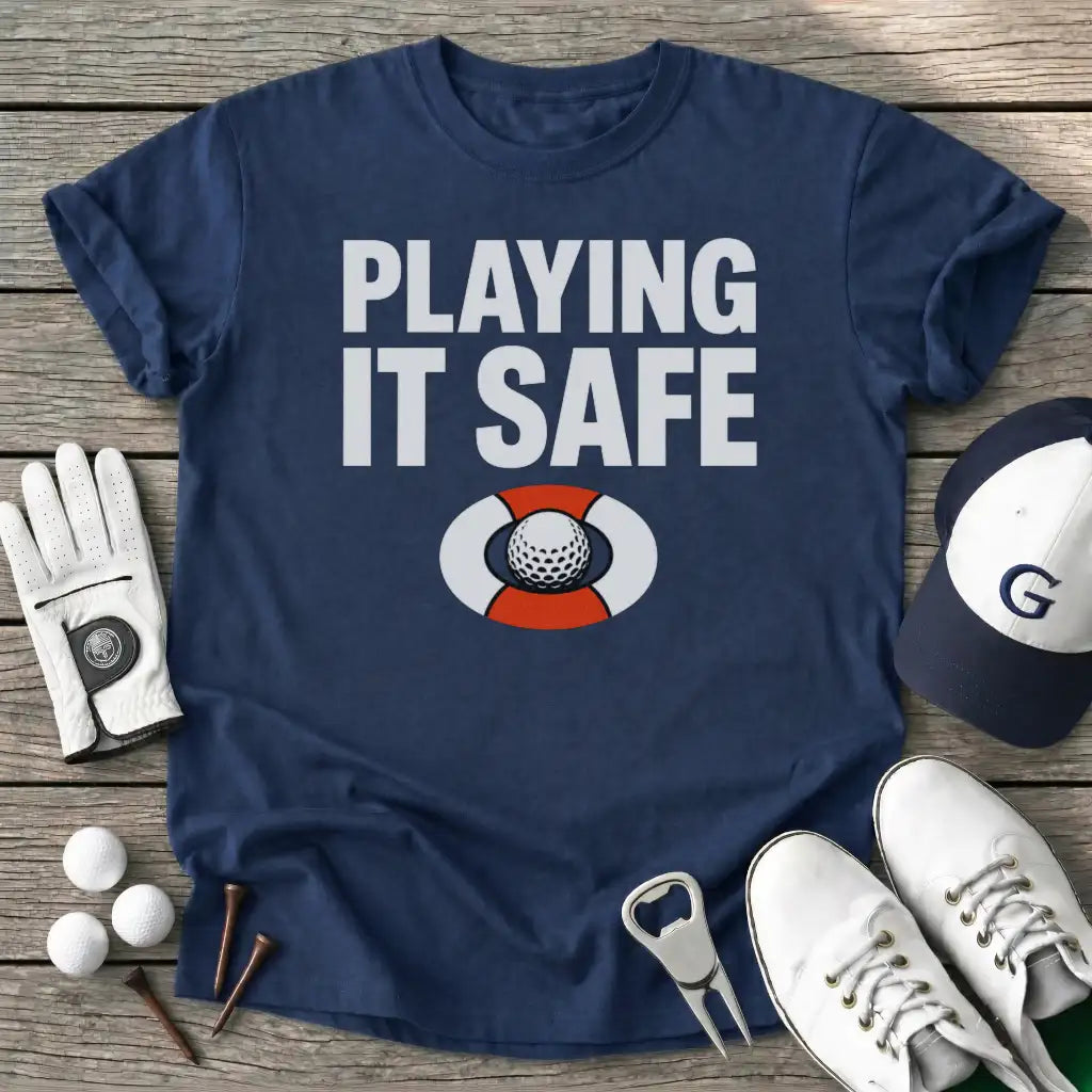 Playing Safe T-Shirt in Navy