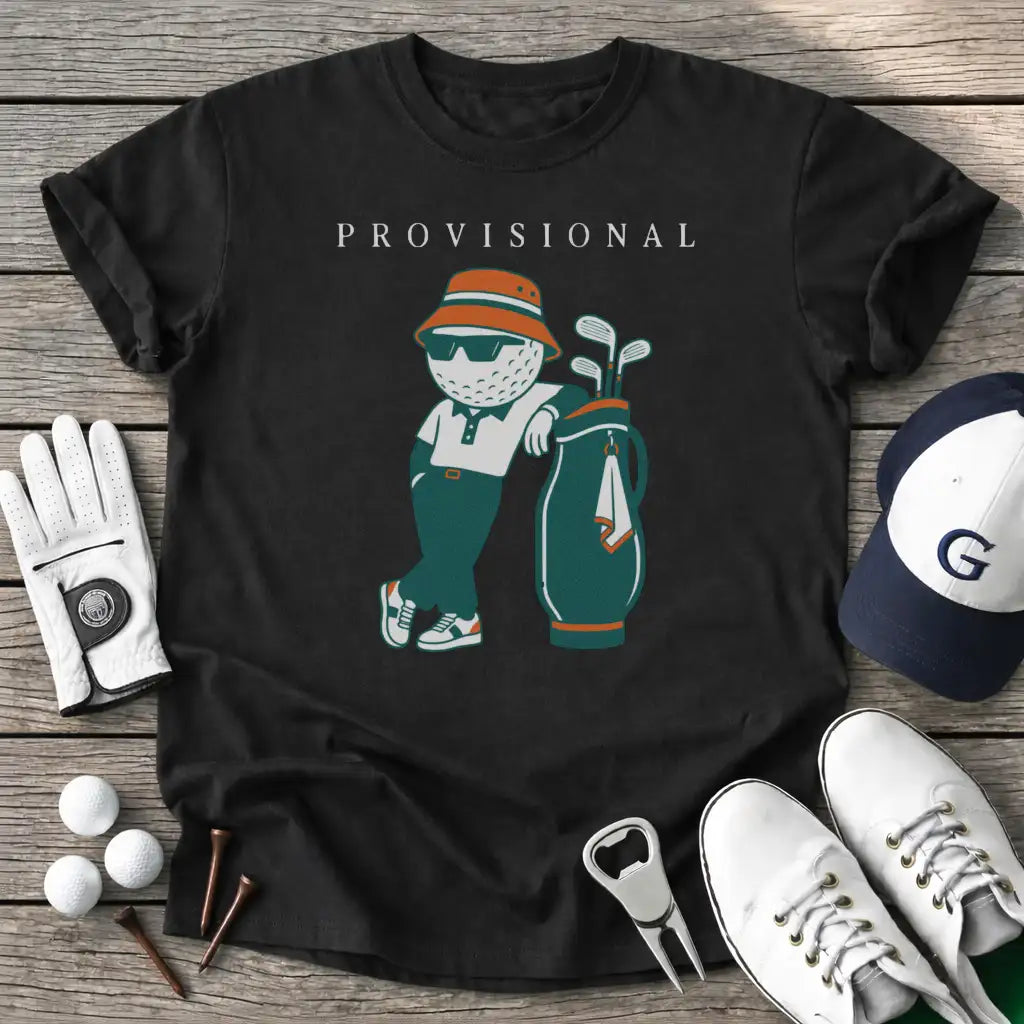Provisional Golfer T-Shirt in Black