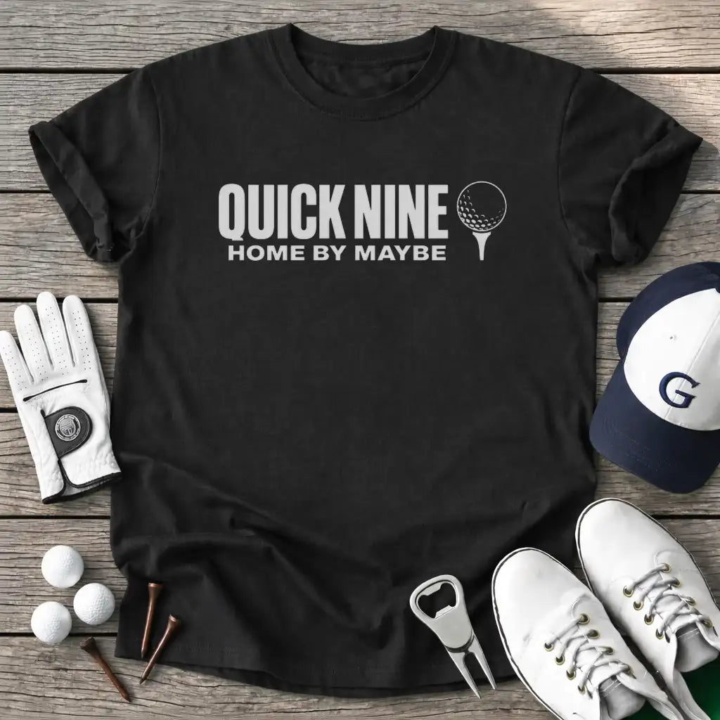 Quick Nine Home T-Shirt in Black