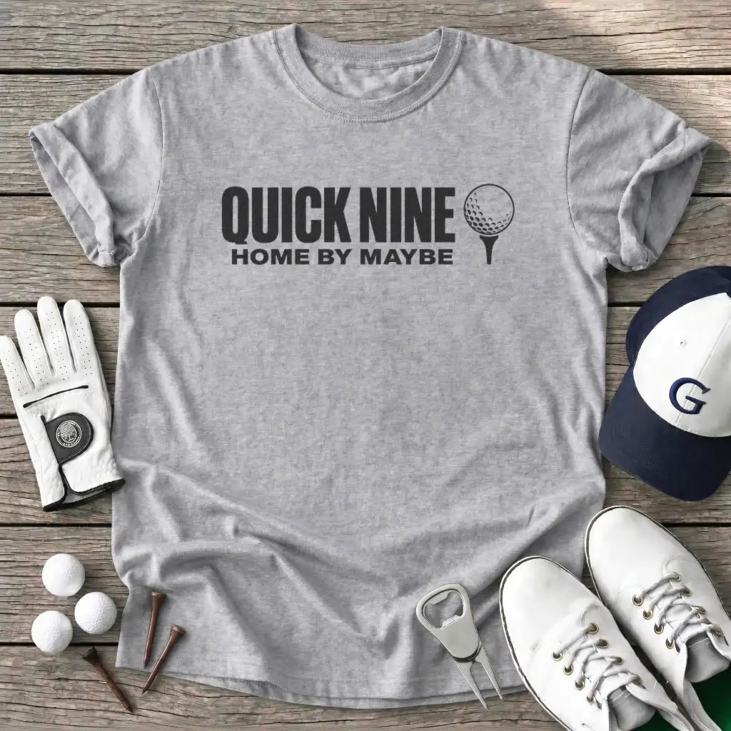 Quick Nine Home T-Shirt in Sport Grey