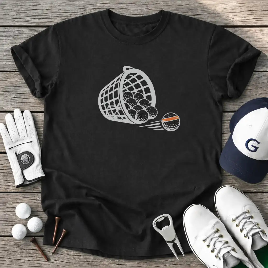 Range Ball Escape T-Shirt in Black
