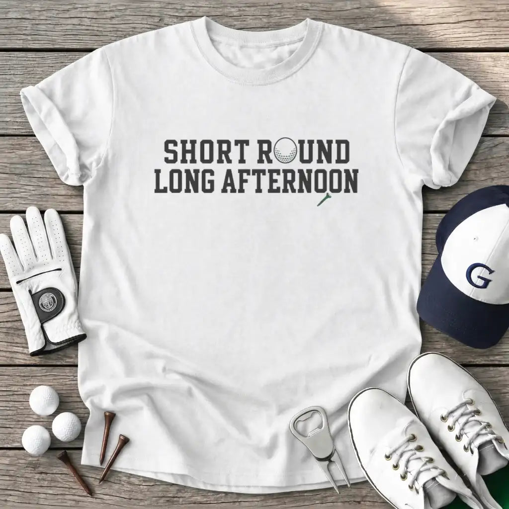 Short Round Long T-Shirt in White