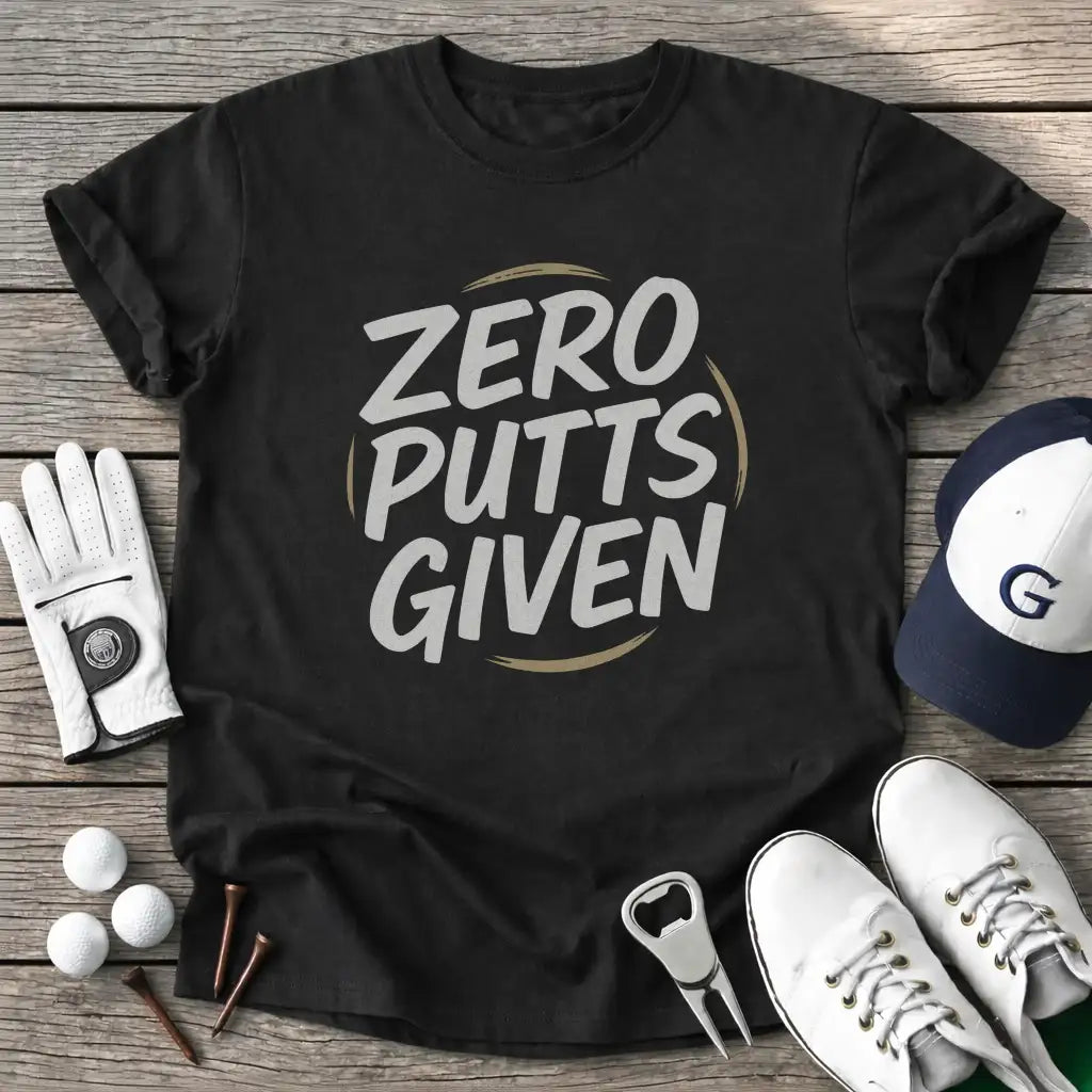 Black / S Badge Zero Putts T-Shirt