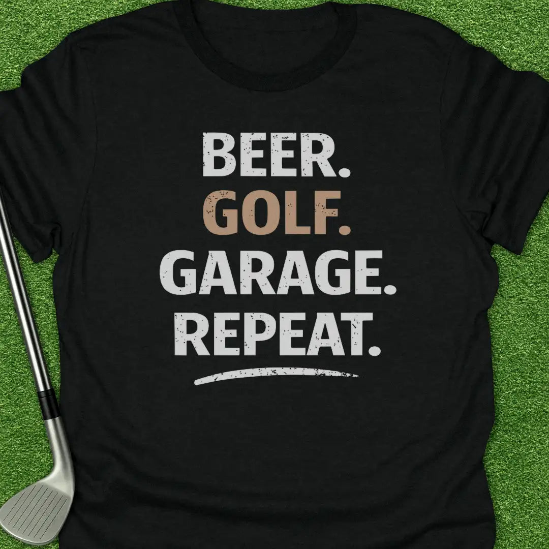 Black / S Beer Golf Garage T-Shirt
