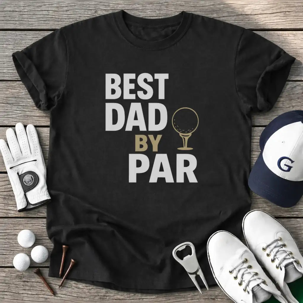Black / S Best Dad Par T-Shirt