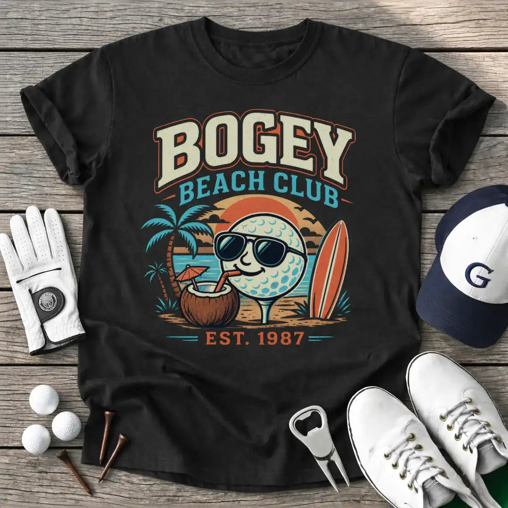 Black / S Bogey Beach Club Est T-Shirt