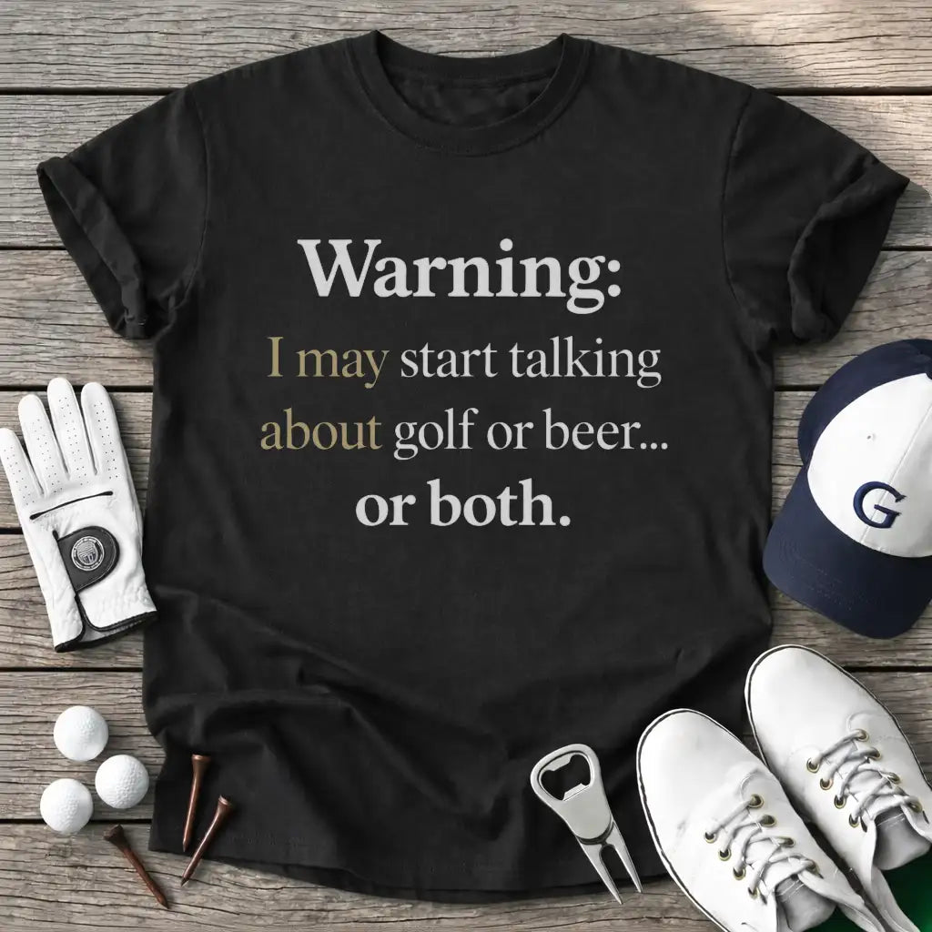 Black / S Both Warning May T-Shirt