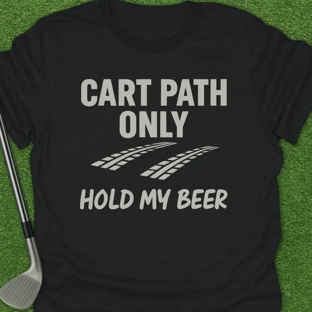 Black / S Cart Path Only Hold T-Shirt