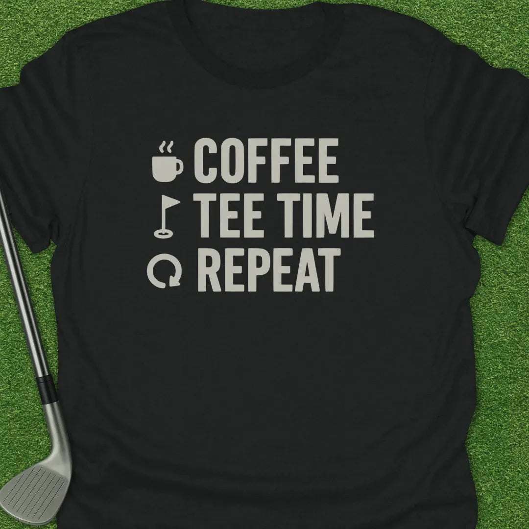 Black / S Coffee Tee Time T-Shirt