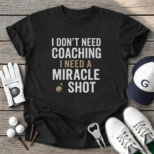 Dont Need Coaching T-Shirt in Black