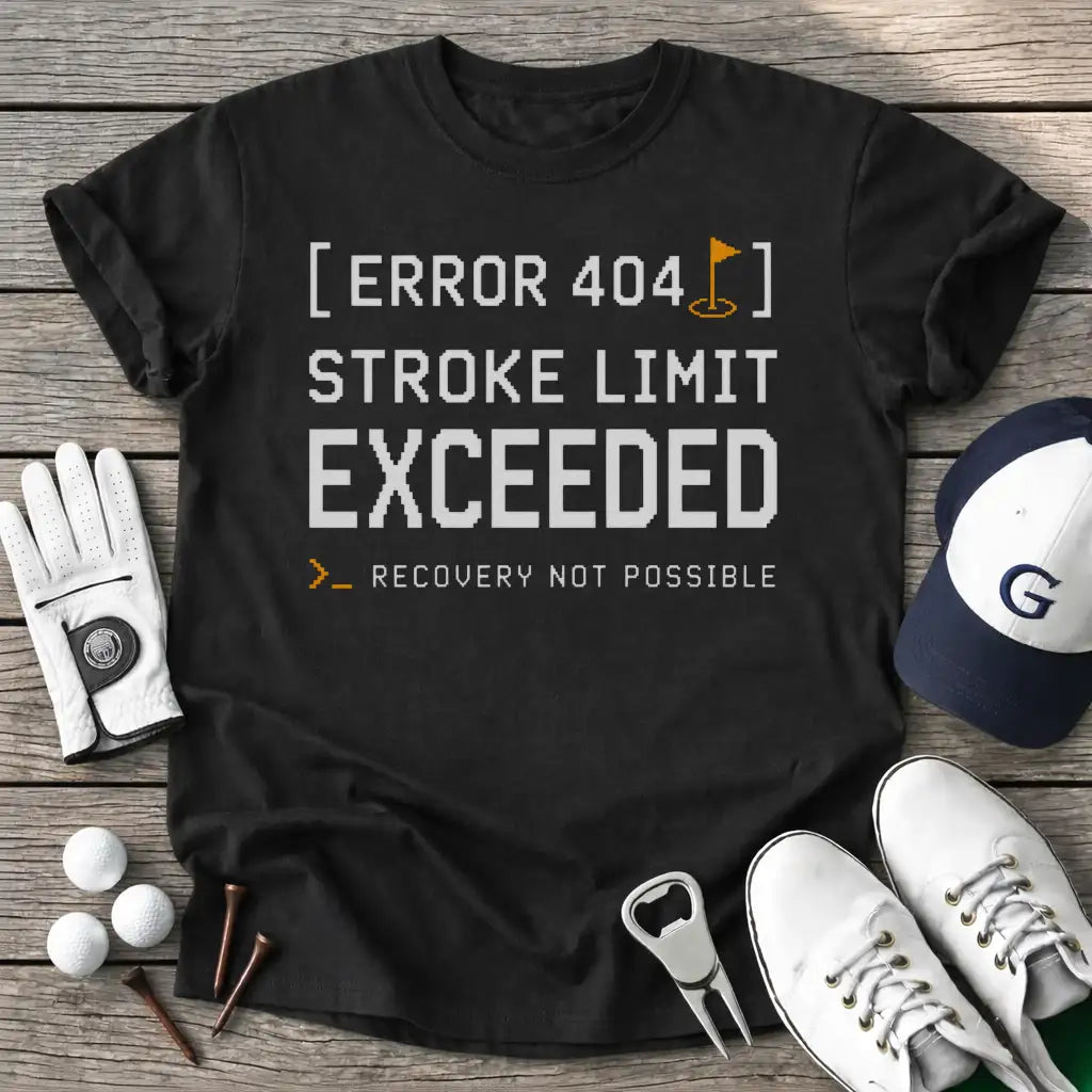 Error Stroke Limit T-Shirt in Black