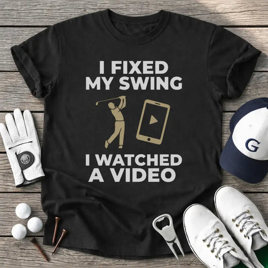 Fixed Swing Watched T-Shirt in Black