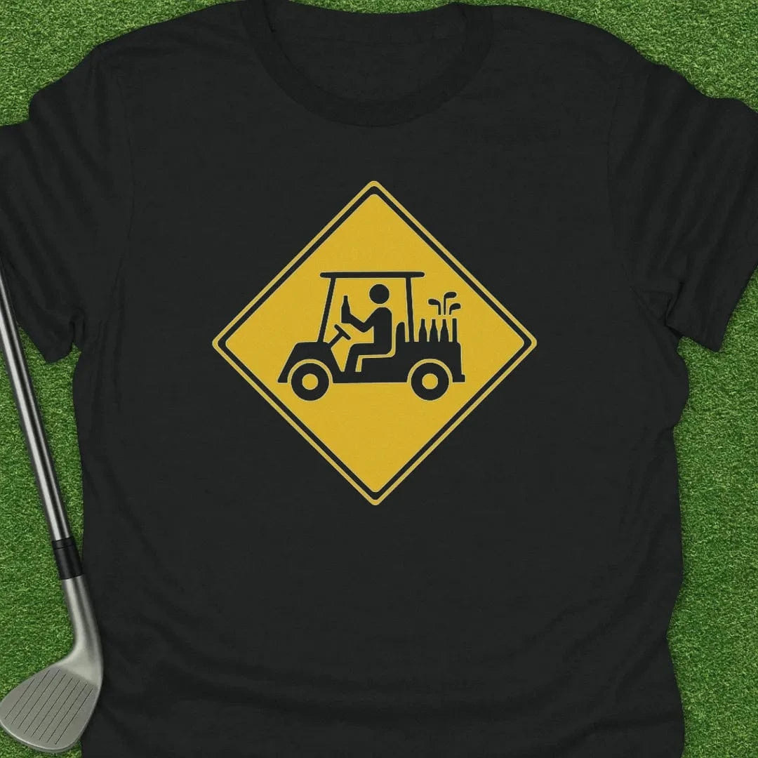 Black / S Golf Cart Crossing T-Shirt