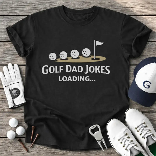 Golf Dad Jokes T-Shirt in Black