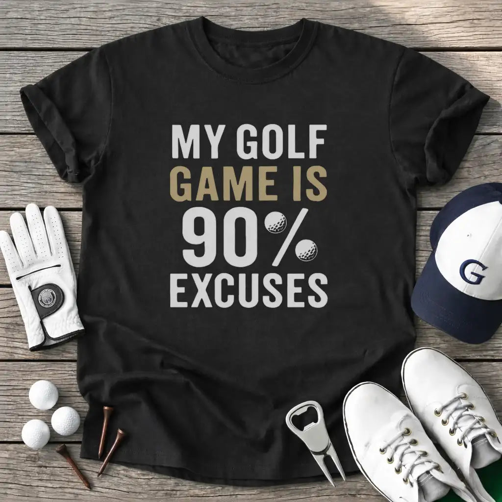 Black / S Golf Game Excuses T-Shirt