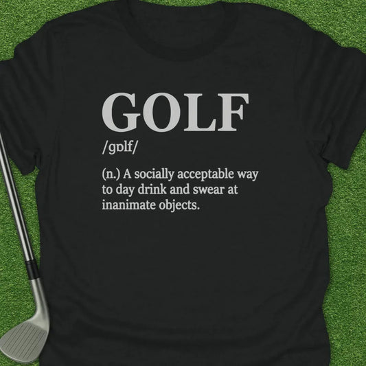 Black / S Golf Glf Socially T-Shirt