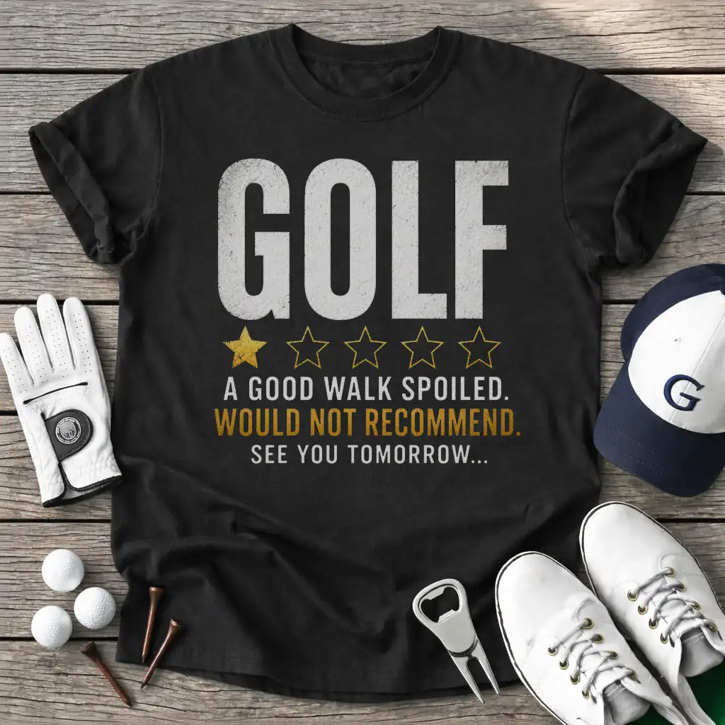 Black / S Golf Good Walk T-Shirt