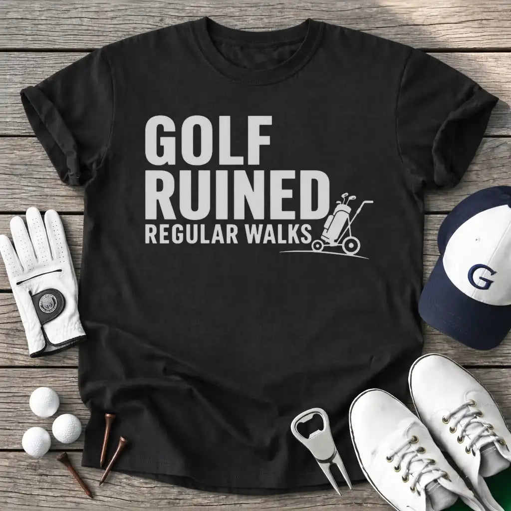 Golf Ruined Regular T-Shirt in Black