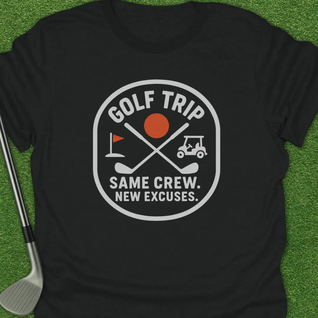 Black / S Golf Trip Same Crew T-Shirt