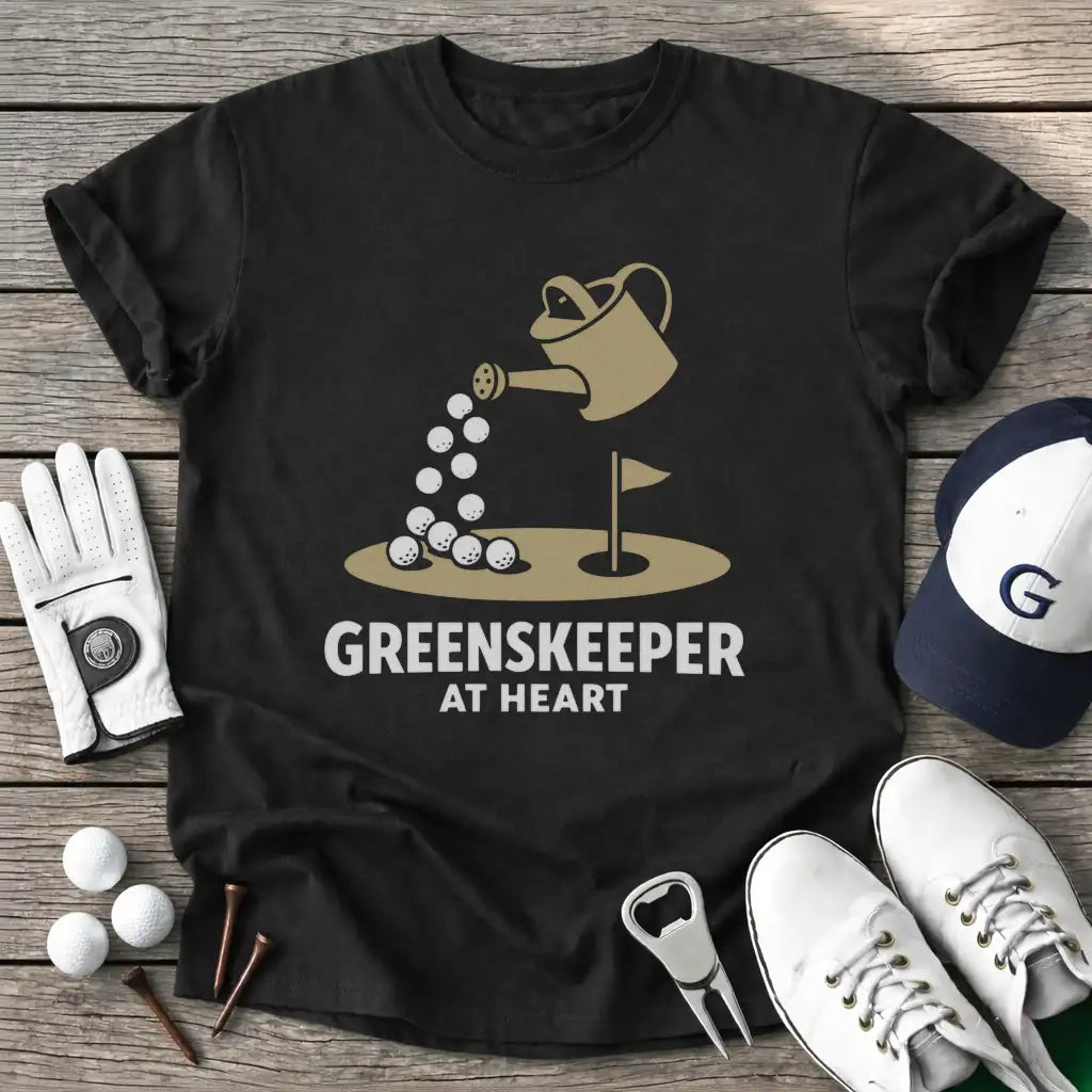 Greenskeeper Heart T-Shirt in Black