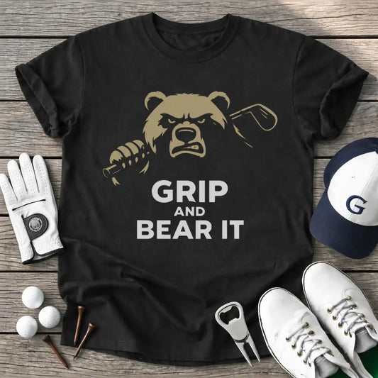 Grip And Bear T-Shirt in Black