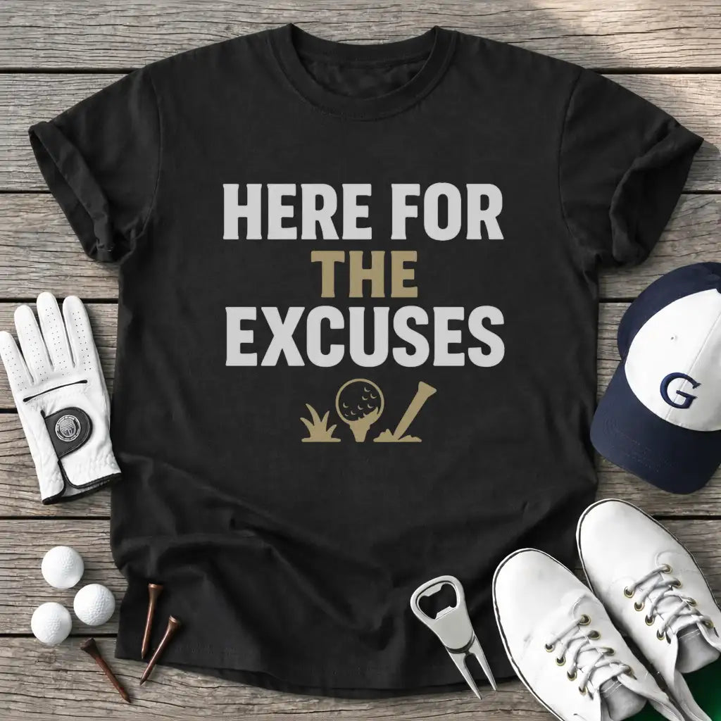 Black / S Here For The Excuses T-Shirt