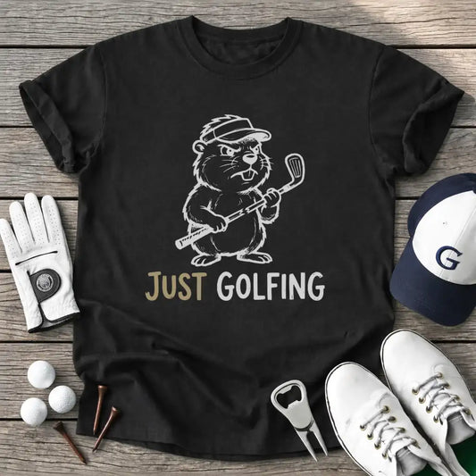 Black / S Just Golfing T-Shirt